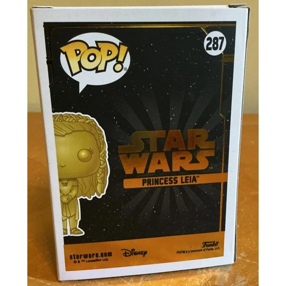 Funko‎ Pop! Princess Leia 287 Walmart Exclusive Gold Star Wars Disney Vinyl Toy